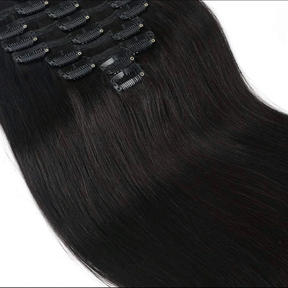 18Clipin human Hair extensions #Remy 9 pcs #Clipin